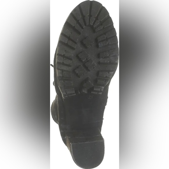 NWT! Wild Diva Lounge Black Combat Platform Heeled Bootie - Picture 5 of 6